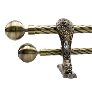 Décor de luxe personnalisé <span class=keywords><strong>tringle</strong></span> à <span class=keywords><strong>rideau</strong></span> en métal double porte support de <span class=keywords><strong>rideau</strong></span> peut être monté <span class=keywords><strong>sur</strong></span> le mur du salon - Product Image 6