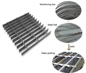 High Quality Building Materials Low Price 30*100 Mesh Size 304 316 Stainless Steel Walkway Garage Riveway Floor Grating For Sale