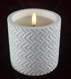 Mèche noire de mariage non parfumée <span class=keywords><strong>bougie</strong></span> LED sans flamme à <span class=keywords><strong>fausse</strong></span> <span class=keywords><strong>cire</strong></span> blanche à piles avec flamme réelle 3D - Product Image 5