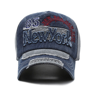 Washable Soft Top Unisex <b>Baseball</b> <b>Cap</b> Sporty Embroidered Leisure Buckle Adjustable 100% Cotton Denim <b>Cap</b> Sun Protection - Product Image 6