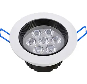 7W LED Downlight Plafonnier Encastré Intérieur Bureau À Domicile Halls Hôtel Super Marché Éclairage Top Toit Lampe Projecteur 3000K 6000K