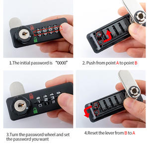 Tiroir de casier de sécurité de meubles de bureau Offre Spéciale Durable poli serrure à combinaison avec clé et mot de passe déverrouiller vente chaude - Product Image 5