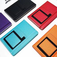 Offre Spéciale cahier en cuir PU avec porte-stylo élastique couverture rigide bureau écriture planificateur Agenda couture reliure poche pour téléphone