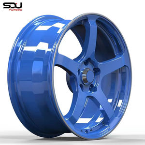 2022ที่น่าตื่นตาตื่นใจ <span class=keywords><strong>TE37</strong></span>สไตล์แข่งสีฟ้า17 18 19นิ้ว5X114.3สำหรับญี่ปุ่นรถอลูมิเนียมปลอมแปลงล้อขอบแบรนด์ - Product Image 1
