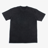 T-shirt Vintage Homme Oversize Uni en Coton Lourd Tricoté Style Décontracté – Vente en Gros