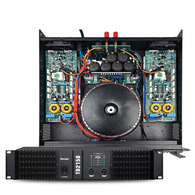 1500W 2U High Power Class H Professional Rack Mount Power Amplifier Hi-Fi Stereo 2CH for Live Concert DJ KTV Party Sound System