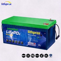 Batterie LiFePO4 à décharge profonde pour stockage domestique 24V 200AH 5KW Grade A 6000+ cycles BMS intelligent RS485 Terminal M8 CE RoHS IP67 OEM ODM