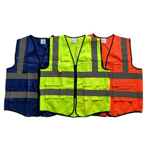 سترة سلامة عاكسة عالية الوضوح باللون الأرجواني، زي عمل للإنشاءات، سترة إنقاذ من البوليستر 100% مع شعار وجيوب متعددة - Product Image 2