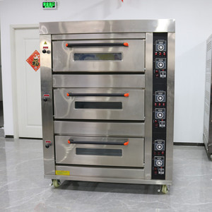 เตาอบขนมปังอุตสาหกรรมแบบใช้แก๊สมาตรฐาน EU สำหรับร้านเบเกอรี่ ขายอุปกรณ์อบเค้ก - Product Image 1
