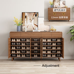 <span class=keywords><strong>Zapatero</strong></span> de pino reciclado de gran capacidad color madera maciza al por mayor armario de entrada familiar balcón recibir <span class=keywords><strong>Zapatero</strong></span> para el hogar - Product Image 2