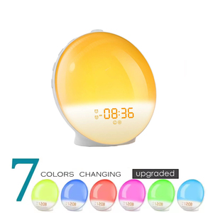 Sveglia con Doppio Allarme e Lampada <span class=keywords><strong>da</strong></span> Comodino, Suoni Naturali, Radio, <span class=keywords><strong>Orologio</strong></span> <span class=keywords><strong>da</strong></span> <span class=keywords><strong>Tavolo</strong></span> per Uso Quotidiano, Luce per Svegliarsi - Product Image 2