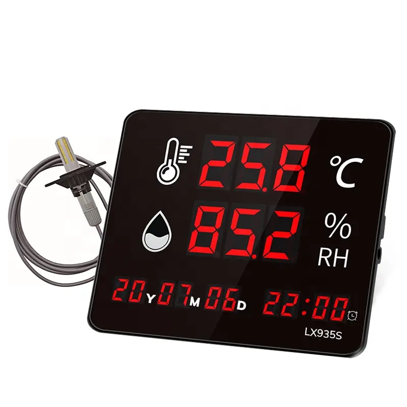 Digitale Led Scherm Pc Probe Kan Worden Gebruikt 100 Graden Hoge Temperatuur Industriële Thermometer En Hygrometer