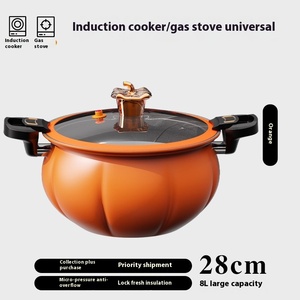 Casserole à pression antiadhésive à double anse <span class=keywords><strong>de</strong></span> 28 cm, multifonctionnelle, pour la maison, en fonte, pour soupes - Product Image 6