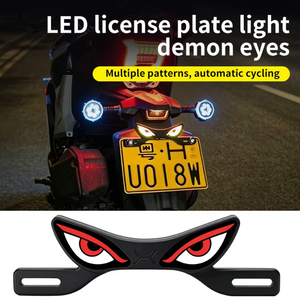 Luz LED para Matrícula, Lámpara de Advertencia Intermitente Tipo Ojo de Diablo, Luz Trasera para Motocicleta y Bicicleta, Mejora de Equipamiento - Product Image 5