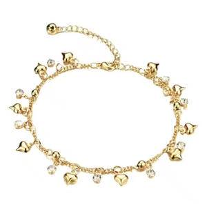 कस्टम 18K सोना मढ़वाया टखने कंगन, फैशन गोल्ड मनके पायल, सरल गर्म पायल कंगन लड़कियों के लिए - Product Image 5