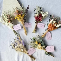 Buket Bunga Kering Mini Alami Dekorasi Dinding Pernikahan Boho Rangkaian Vas Dekorasi Rumah Kapas Lamaran Pengiring Pengantin Hari Ibu Paskah