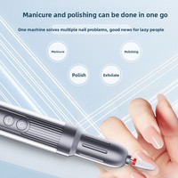 Lime à ongles électrique professionnelle rechargeable Type-C 20000 tr/min, corps métallique 73g, station de charge, kit de manucure pour salon
