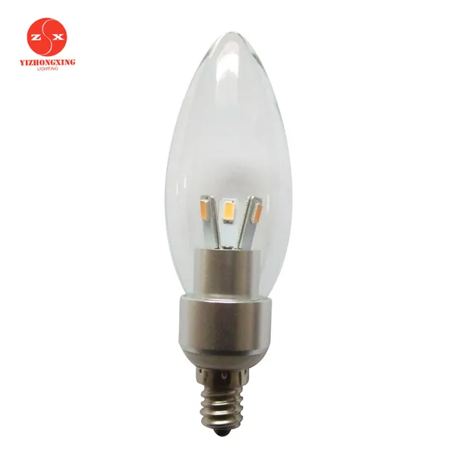 3w 4w 5w 6w led candle bulb E10/E11/E12/E14/E17/B15 AC85-265V 100-130V/200-240V dimmable led light