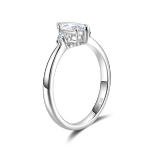 Anillo de Compromiso SGARIT Personalizado de Plata de Ley 925 con Baño de Rodio y Diamantes Cultivados en Laboratorio, Corte Marquesa, Piedras Decorativas, Certificado IGI - Product Image 2