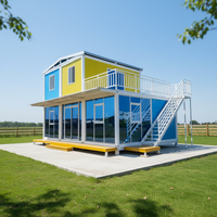 Maison conteneur personnalisable à 2 étages, maisons pliables et détachables, 3 chambres, 2 salles de bain, maisons conteneur de luxe de 40 pieds