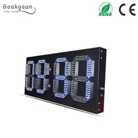 Marque Goakgaan 12 pouces LED blanche murale simple double face panneau de prix du gaz Led écran de prix du pétrole