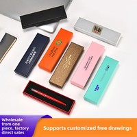 Boîte cadeau en papier neutre colorée de style haut de gamme avec fermeture à boucle, logo publicitaire personnalisé, gaufrage, impression UV, taille 180x50mm