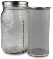 Filtre à café froid en acier inoxydable écologique personnalisé, panier filtrant 24*110 mailles, kit infuseur à thé, filtre pour bocal Mason