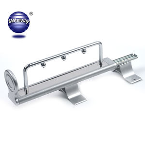 METALWAY Porte-manteau coulissant robuste en fer avec roulement à billes, tringle de placard réglable de 8 mm de diamètre, fixation <span class=keywords><strong>plafond</strong></span>/mur/porte - Product Image 3