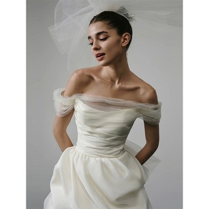 Nuevos <span class=keywords><strong>Vestidos</strong></span> <span class=keywords><strong>de</strong></span> Novia Elegantes y Ligeros <span class=keywords><strong>para</strong></span> Mujer, Vestido <span class=keywords><strong>de</strong></span> Novia Blanco Sexy con Malla y Cola, <span class=keywords><strong>Vestidos</strong></span> <span class=keywords><strong>de</strong></span> <span class=keywords><strong>Fiesta</strong></span> <span class=keywords><strong>de</strong></span> Lujo - Product Image 2