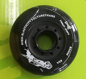 Lot de Roues de Slalom et Freestyle Noir Tache 72MM 76MM 80MM, Résistantes à l'Usure, Haute Élasticité PU 85A/88A, Roue de Patinage en Ligne Mate - Product Image 4