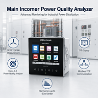 Analizador de Calidad de Energía Industrial Trifásico 3P3W 3P4W Clase 0.2 TFT Modbus TCP Sistema de Monitoreo de Energía con Armónicas de 63ª