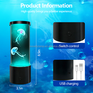 J&amp;R Products Factory Price Night Light Moving Jelly Fish Aquarium <strong>Small</strong> Jellyfish Lamp Color <strong>Changing</strong> Lights for Kids <strong>Table</strong> Lamp - Product Image 2