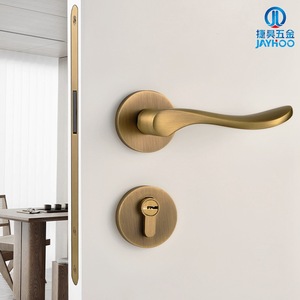 Manija de puerta de latón Jiehao para puerta interior de dormitorio de madera, diseño silencioso dividido, fácil instalación - Product Image 4