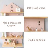 Étagère murale en bois, étagère flottante en forme de maison, étagère murale décorative, décoration intérieure, étagères murales décoratives pour chambre de filles
