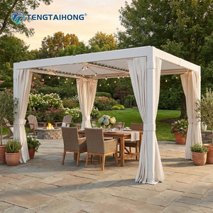 Pérgola de Aluminio Prefabricada de Fácil Instalación con <span class=keywords><strong>Mosquitera</strong></span>, Impermeable, Resistente al Viento y con Protección Solar para Terraza Residencial - Product Image 1