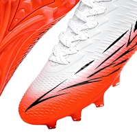 Chaussures de football personnalisées à crampons longs FG, antidérapantes, avec support de cheville, tige en PU, semelle extérieure en TPU pour hommes et femmes