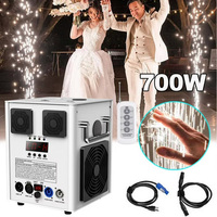 Machine à étincelles froides sans fil haute puissance 2PCS 750W avec Flightcase, télécommande DMX 512, machine à feux d'artifice froids pour mariage, DJ, fête