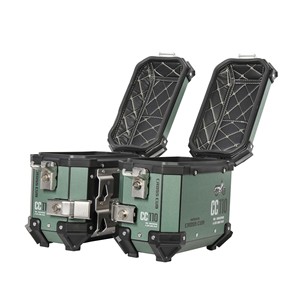 Ensemble de 3 valises latérales en aluminium 18L et top case étanche noir 36L/45L pour moto et scooter CC110 PG-1 - Product Image 4