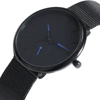Servizio di Design gratuito campione personalizzato orologi semplici per uomo cinturino in rete moda unico orologio da polso diretto in fabbrica