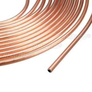 Tuyau en spirale de 7,62 m (25 pieds) en cuivre nickelé de 3/16 po de diamètre extérieur pour freinage, anti-rouille, avec 16 écrous de raccordement - Product Image 4
