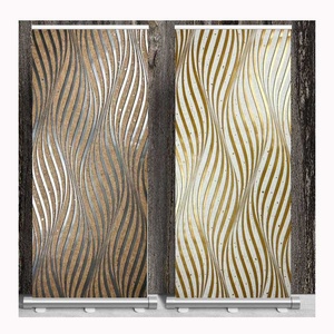 Nouveau <span class=keywords><strong>Papier</strong></span> Peint Vinyle 3D Salon Gaufré Profond Imperméable Décoration Maison Onde et <span class=keywords><strong>Rayure</strong></span> Noire et Or - Product Image 5