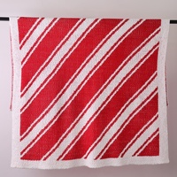 Couverture pliante tricotée OEM/ODM anti-boulochage non toxique 50*70 pour cadeaux promotionnels