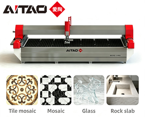 Sistema de Grabado por Chorro de Agua de 5 Ejes Aitao para Formas de Encimeras, Bordes Curvos y Patrones Complejos en Piedra Sintética - Product Image 1