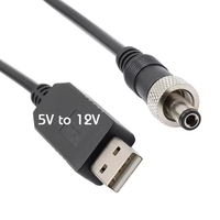 Wavelink - Juego de Cables de Alimentación de Audio y Video, 1A 2A 5V a 12V, USB a DC 5.5 2.1mm con Bloqueo de Tornillo