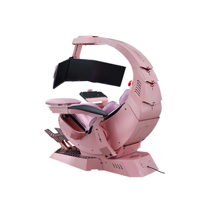 Silla Gaming Plegable Compacta con Luces LED RGB, Diseño Convertible Tipo Cabina Integrada <span class=keywords><strong>Scorpion</strong></span>, Extensible, Estructura de Acero Estable - Product Image 1