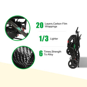 Yaşlı için tıbbi malzemeler güç motoru engelli karbon fiber elektrikli tekerlekli sandalye - Product Image 6