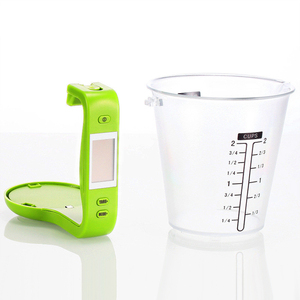 Bilancia da cucina elettronica da cucina per ponderazione in plastica ecologica e tazza di misurazione - Product Image 6
