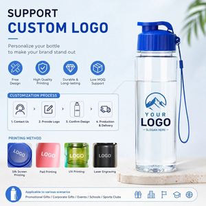 Botella de Agua Deportiva Personalizada para Mascotas, de Plástico, con Correa de Transporte, Portátil, a Prueba de Fugas, Transparente, para Gimnasio, Viajes al Aire Libre - Product Image 5