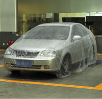 Housse de voiture en plastique poly transparent