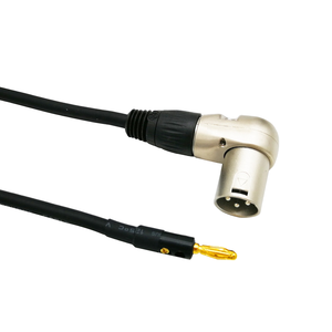 זווית ישרה xlr מחבר 3pin מצופה זהב בננה 4 מ "מ כבל xlr כבל בננה למגבר סאב וופר מגבר - Product Image 2